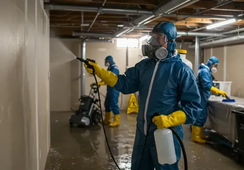 Basement Sanitization and Antimicrobial Treatment process in Hart, MI